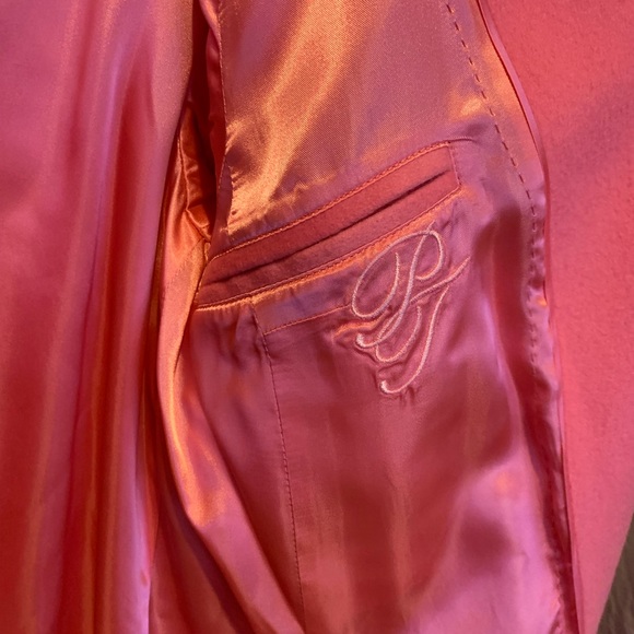 NWOT Pink Tartan Bubblegum Pink Peacoat - Cashmere and Wool - Picture 5 of 6